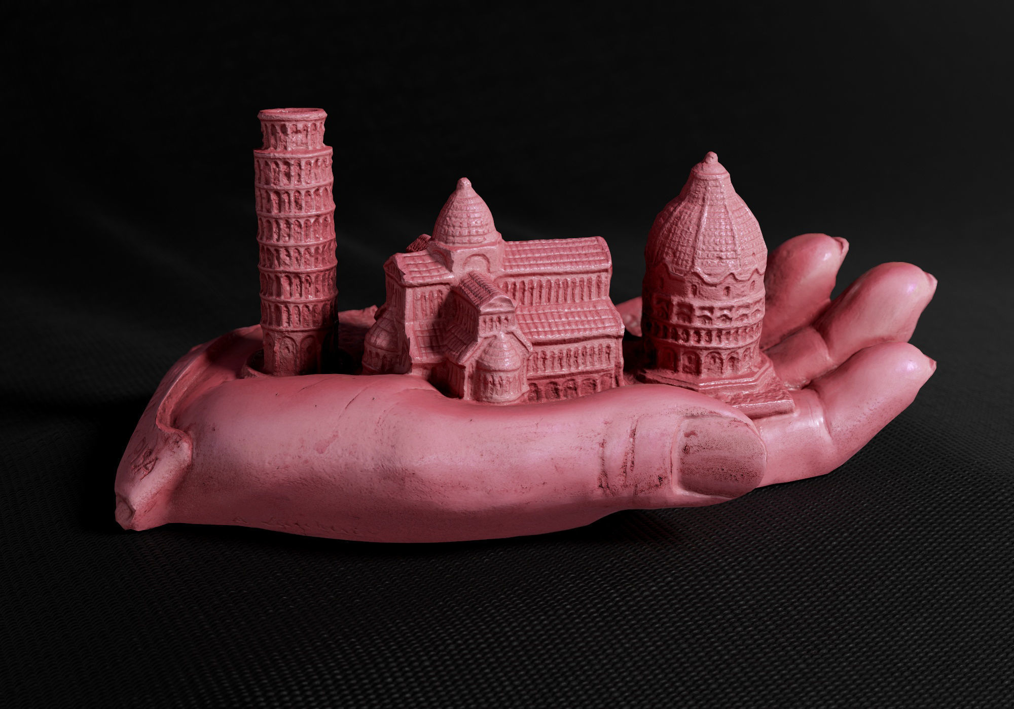 Decoration - Kitsch Di Pisa  Statue 01 - Low-poly 3D model_14