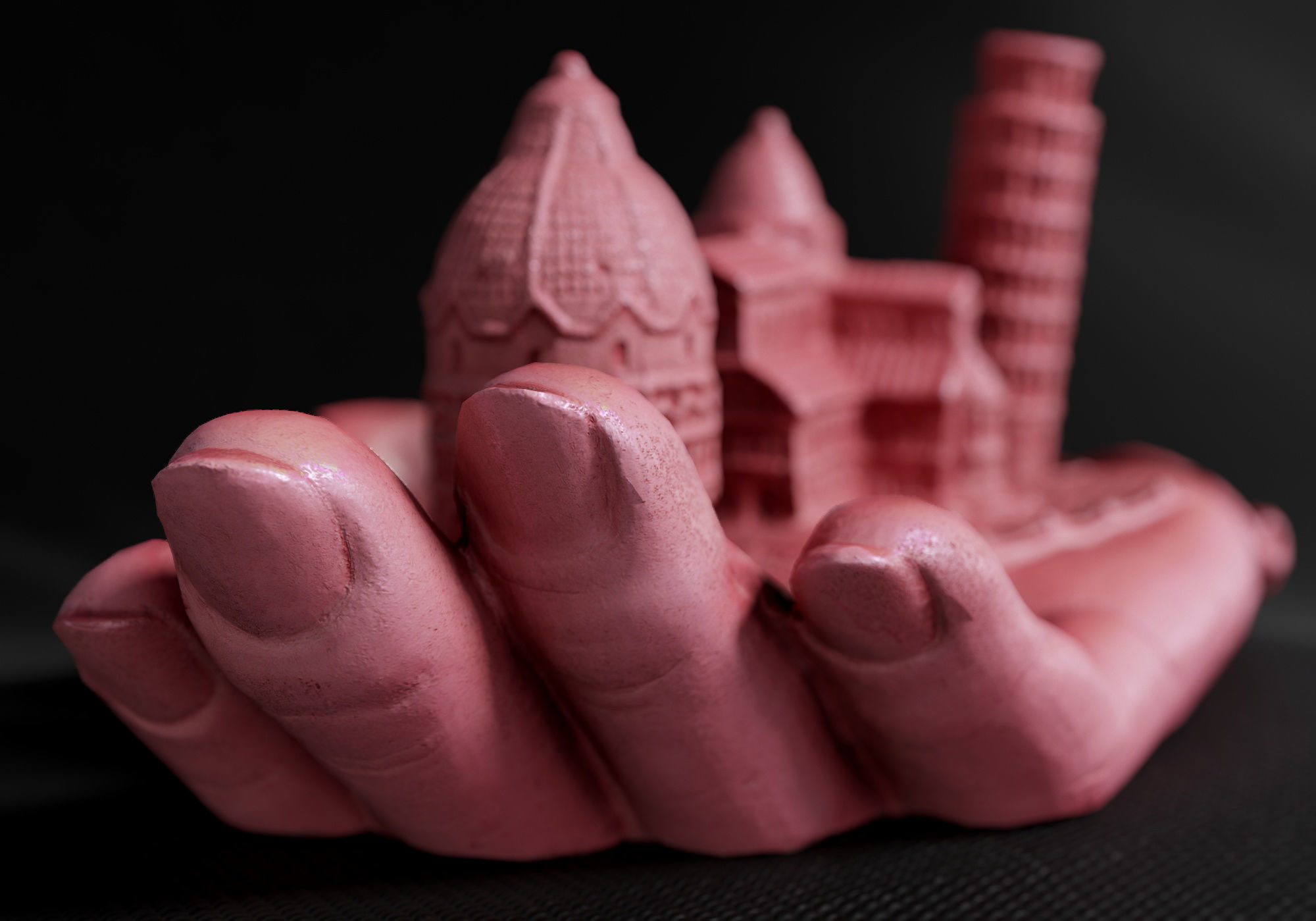 Decoration - Kitsch Di Pisa  Statue 01 - Low-poly 3D model_27