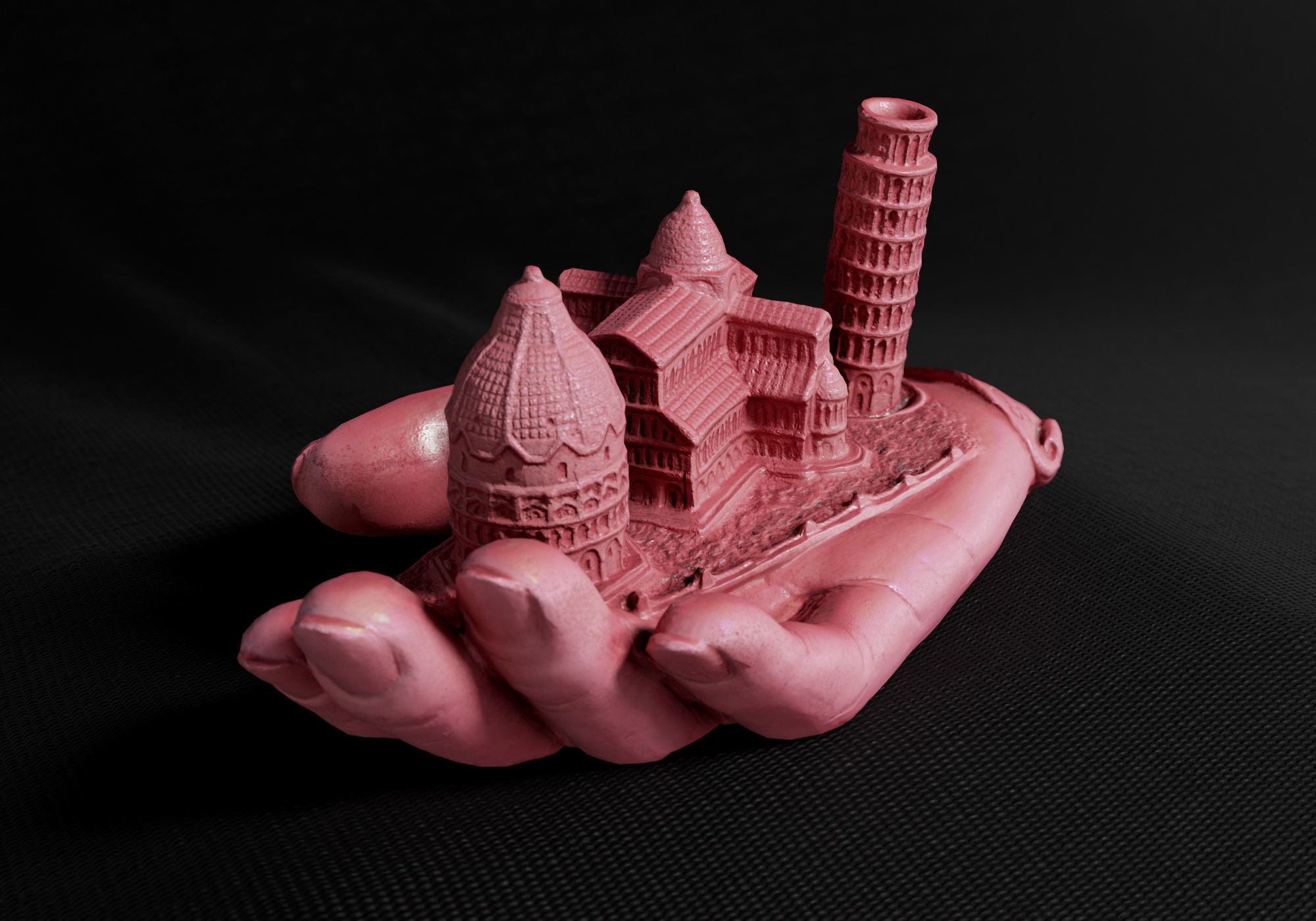 Decoration - Kitsch Di Pisa  Statue 01 - Low-poly 3D model_7