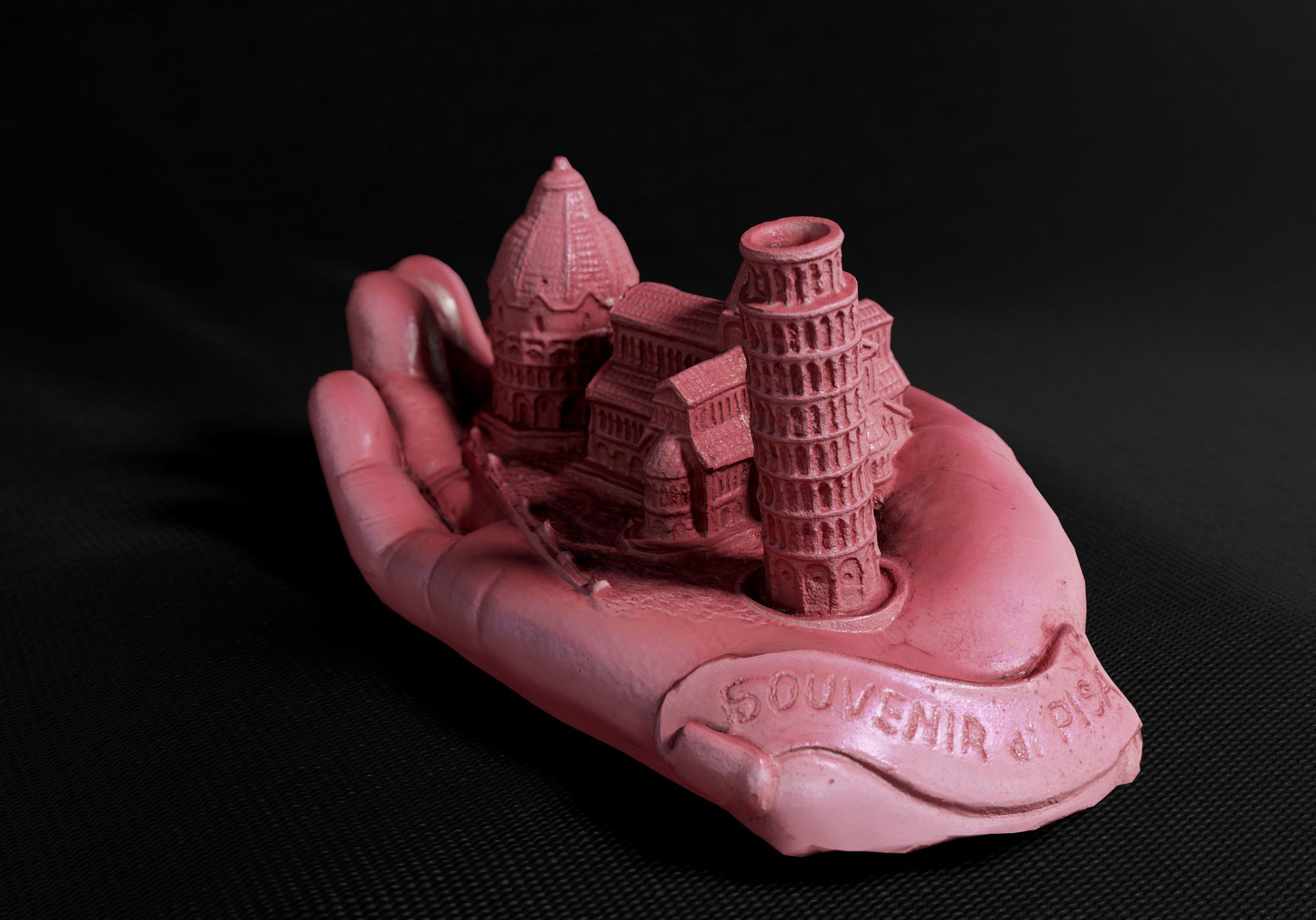 Decoration - Kitsch Di Pisa  Statue 01 - Low-poly 3D model_1