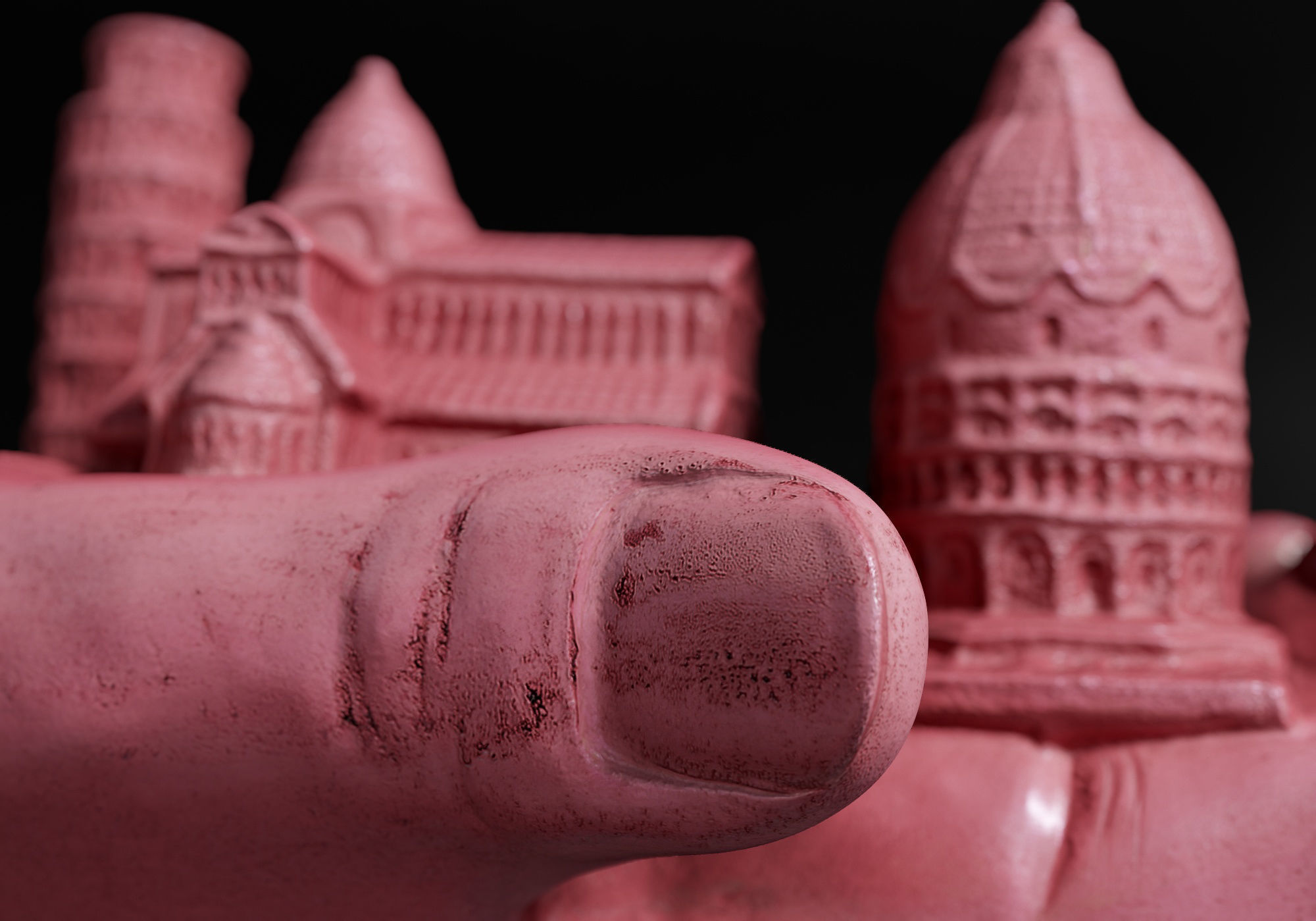 Decoration - Kitsch Di Pisa  Statue 01 - Low-poly 3D model_32