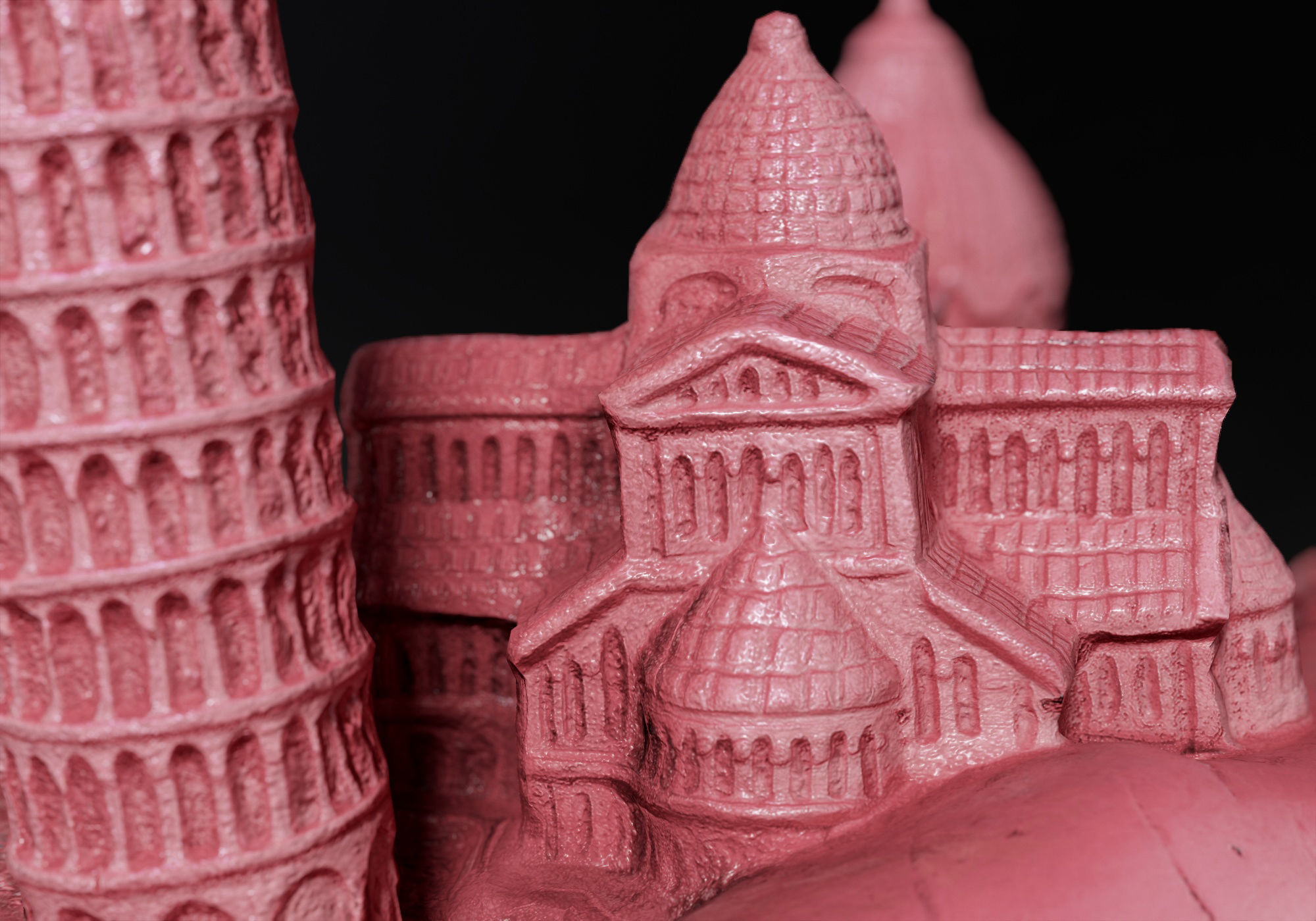 Decoration - Kitsch Di Pisa  Statue 01 - Low-poly 3D model_22