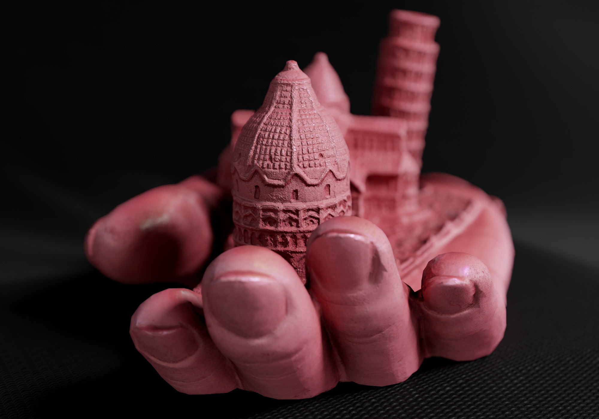 Decoration - Kitsch Di Pisa  Statue 01 - Low-poly 3D model_28