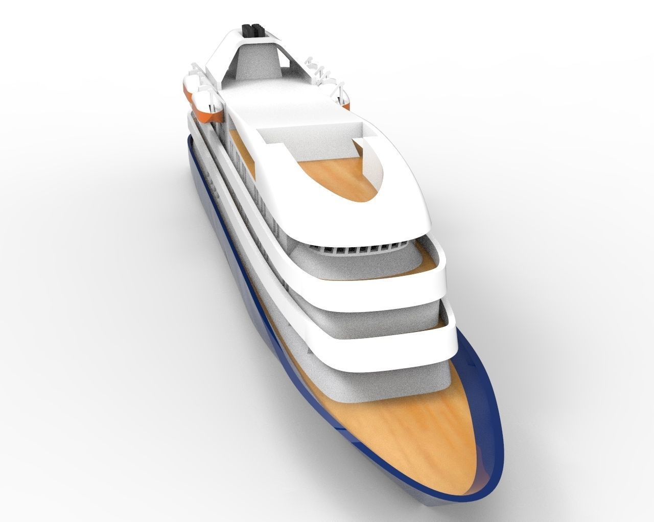 Island Sky Cruise Ship 3D print model_4