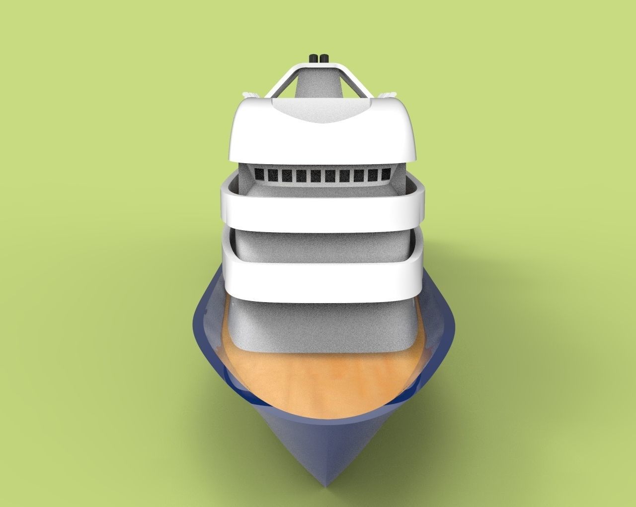 Island Sky Cruise Ship 3D print model_7