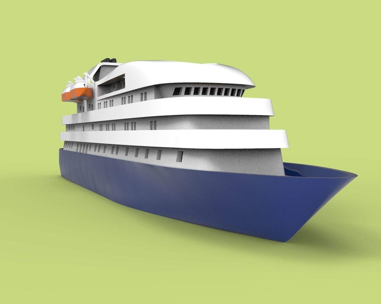 Island Sky Cruise Ship 3D print model_5