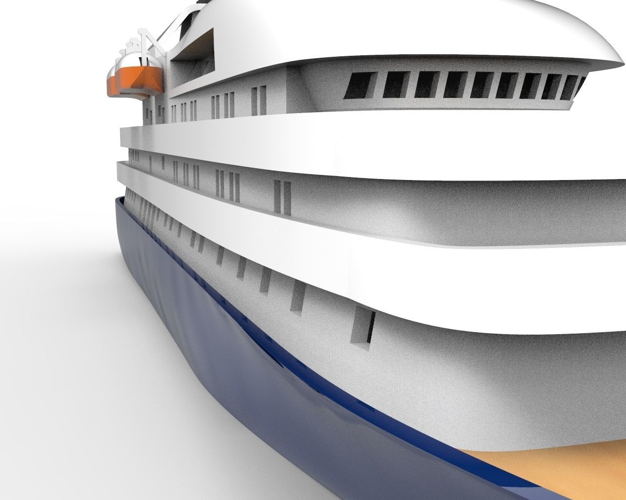 Island Sky Cruise Ship 3D print model_9