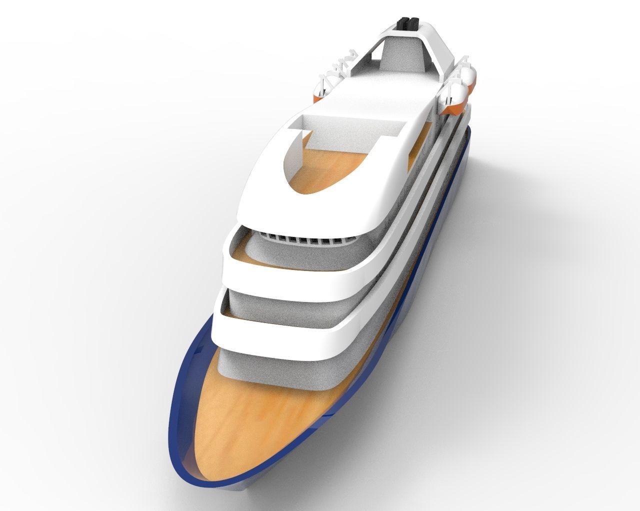 Island Sky Cruise Ship 3D print model_12