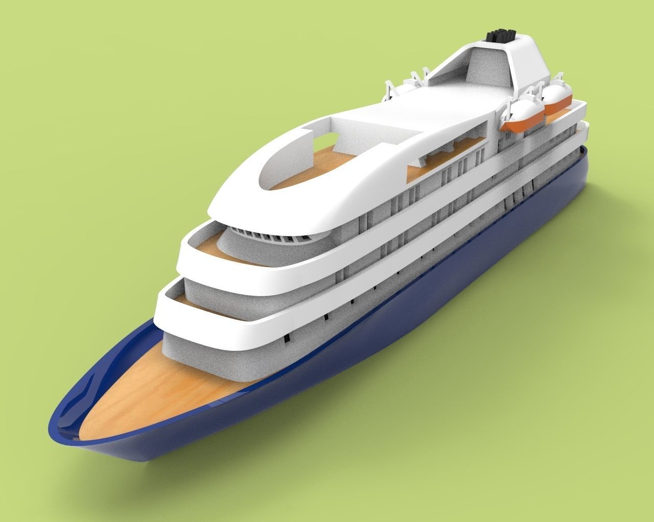 Island Sky Cruise Ship 3D print model_1