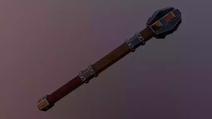 Medieval mace Low-poly 3D model