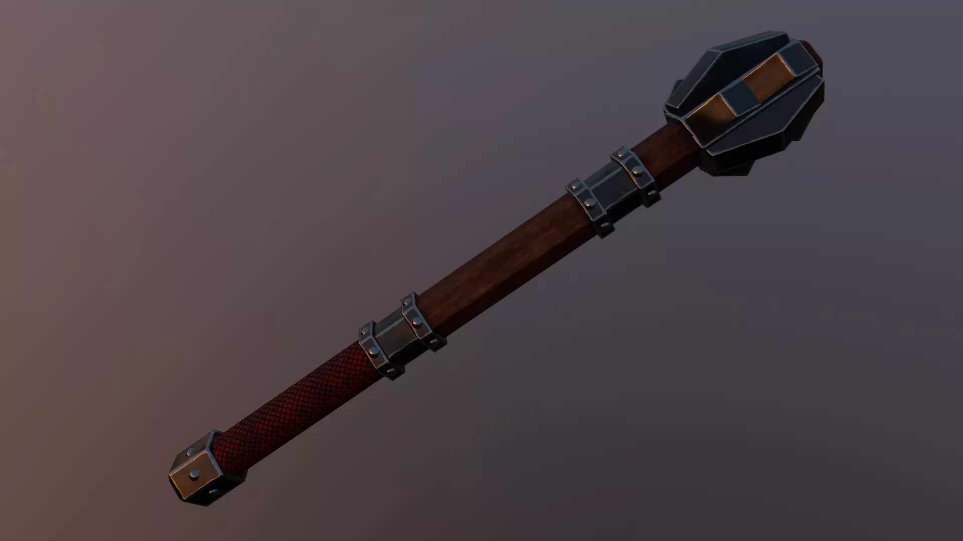 Medieval mace Low-poly 3D model