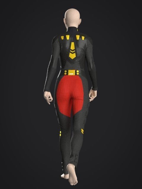 Sci-Fi Future Suit - 38 Marvelous Designer and Clo3D 3D model_7