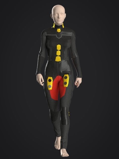 Sci-Fi Future Suit - 38 Marvelous Designer and Clo3D 3D model_3