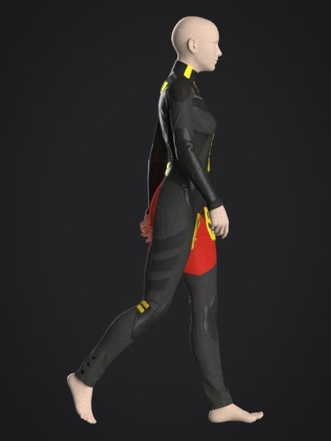 Sci-Fi Future Suit - 38 Marvelous Designer and Clo3D 3D model_5