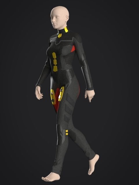 Sci-Fi Future Suit - 38 Marvelous Designer and Clo3D 3D model_10