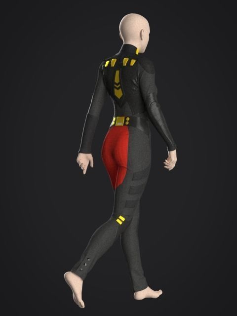 Sci-Fi Future Suit - 38 Marvelous Designer and Clo3D 3D model_6