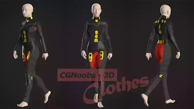 Sci-Fi Future Suit - 38 Marvelous Designer and Clo3D 3D model