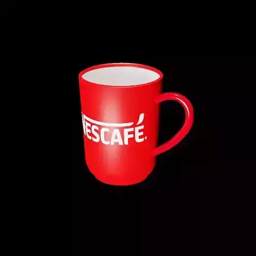 Ceramic Coffee mug  with Nescafe logo  Free 3D model