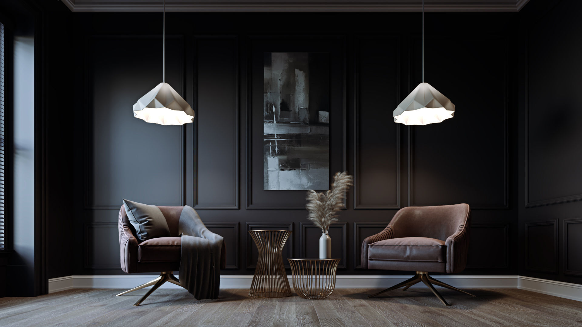 CA - Simple Livingroom - Darkroom 3D model_0