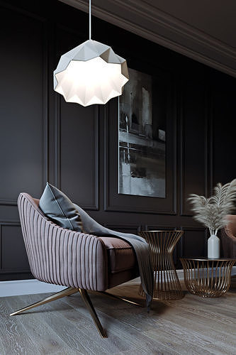 CA - Simple Livingroom - Darkroom 3D model 4