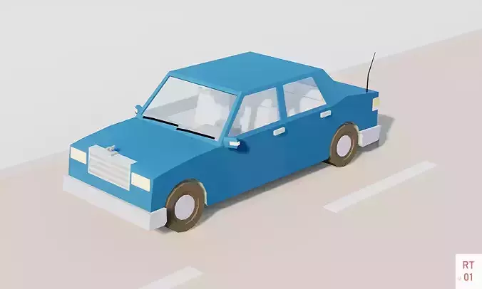 Low Poly Car - Luxury Car Free low-poly 3D model
