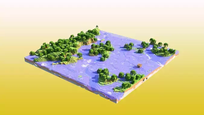 Minecraft Archipellago Island Chain 3D model