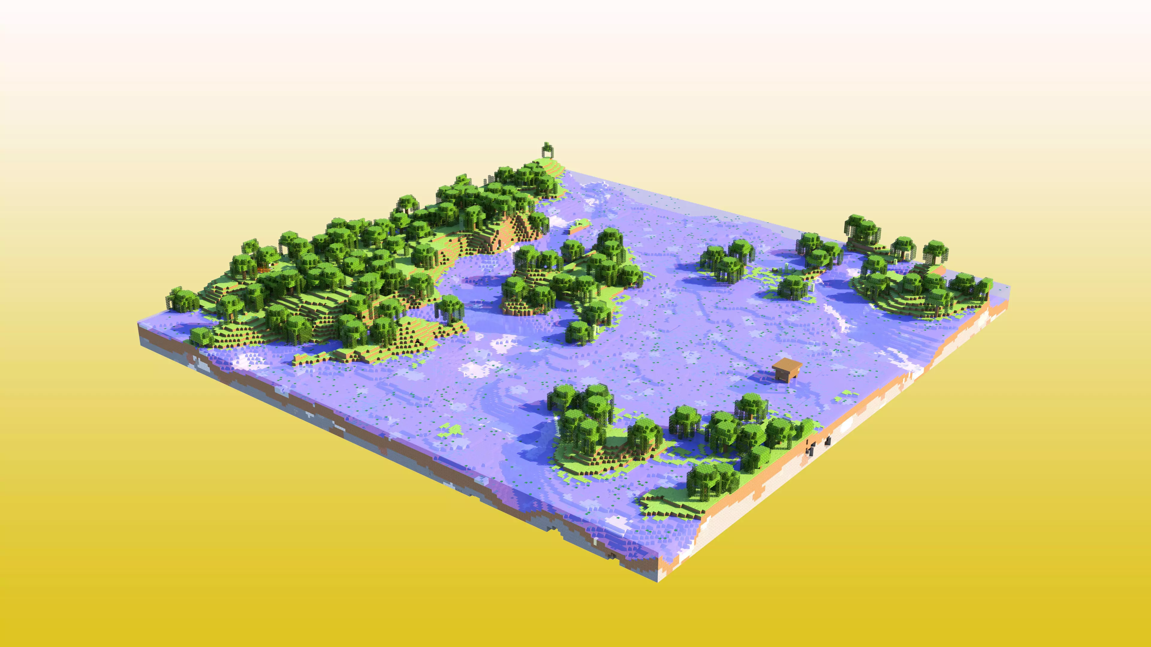 Minecraft Archipellago Island Chain 3D model_0