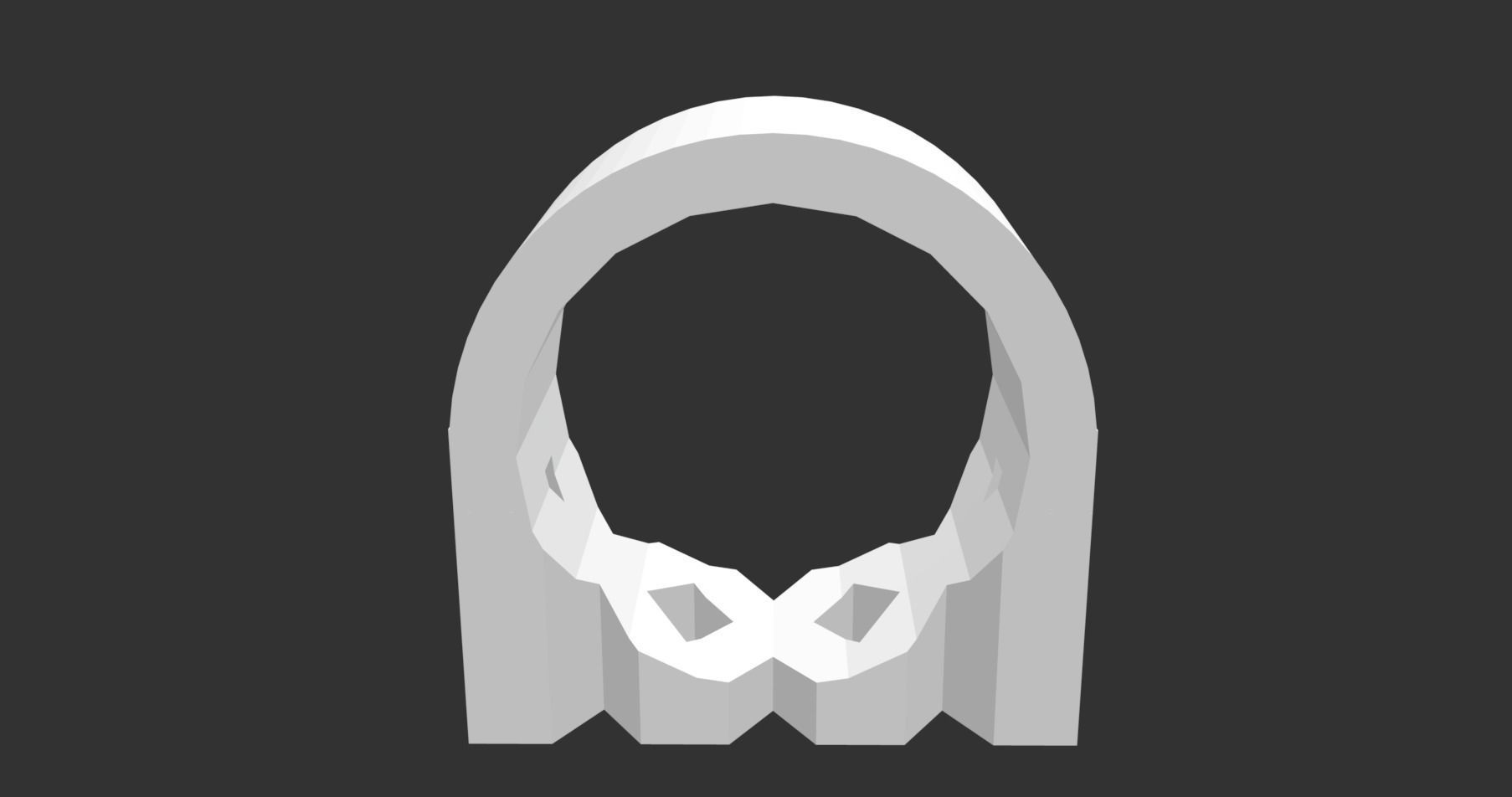 Triple x ring 3D print model_3