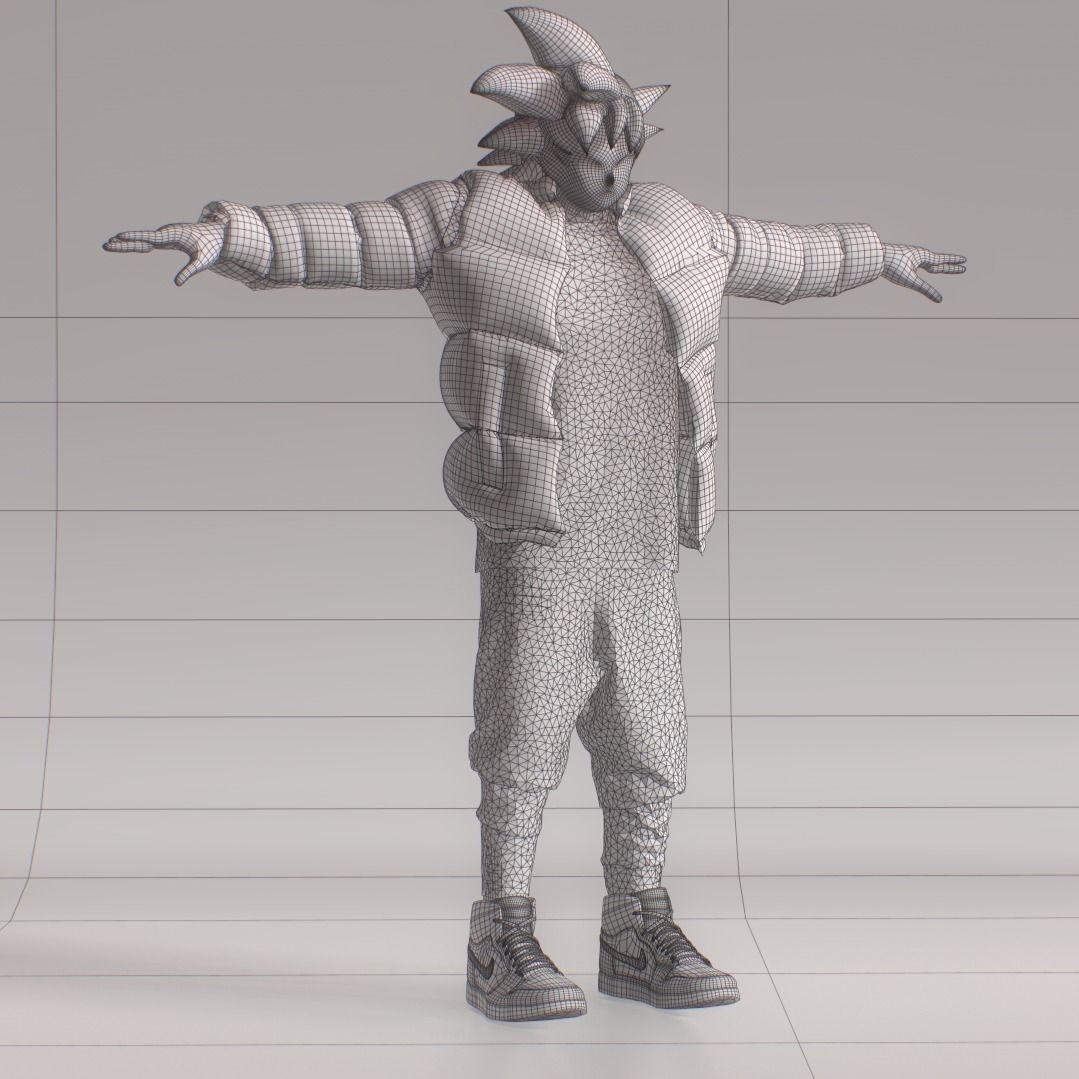 GOKU DRIP 3D model_2