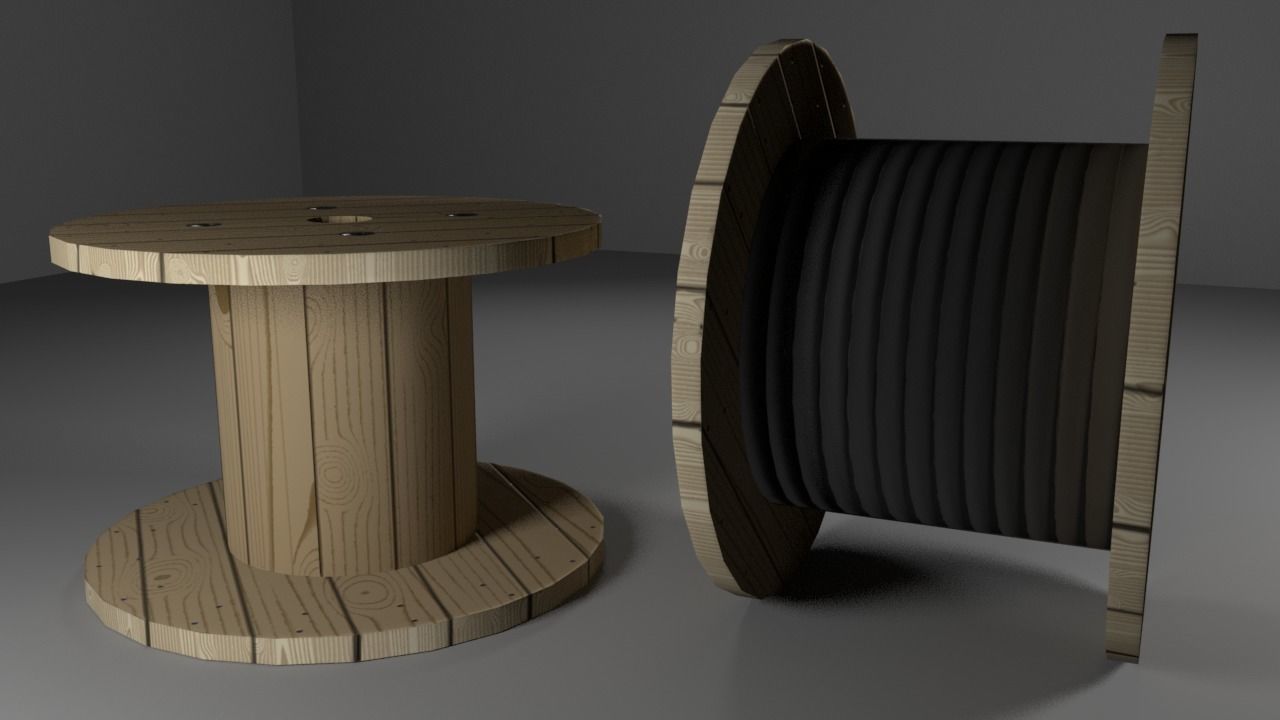 Two Cabledrum game assets Low-poly 3D model_5