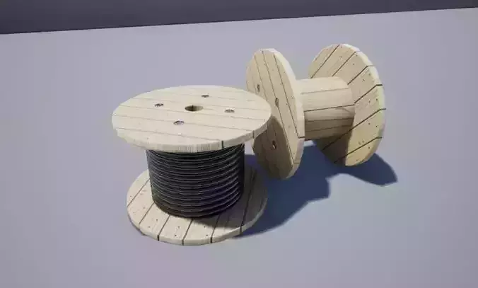 Two Cabledrum game assets Low-poly 3D model