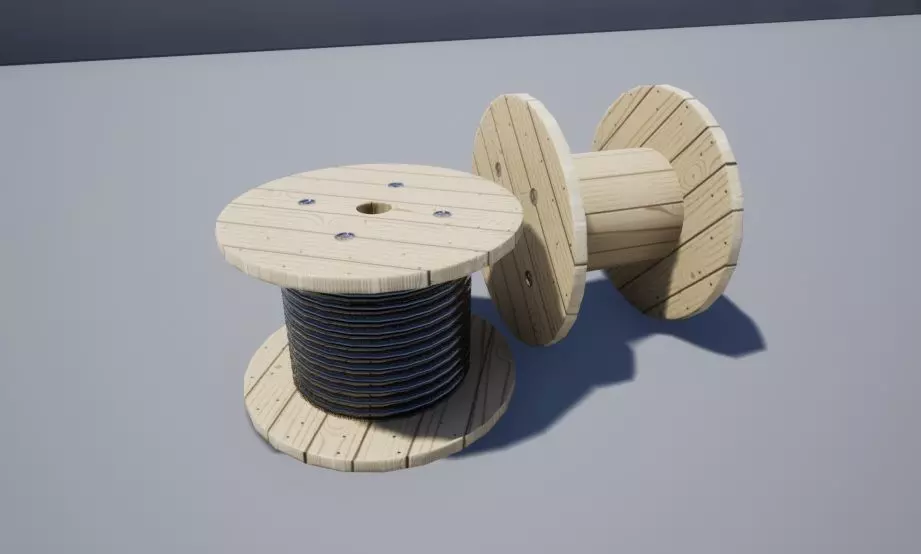 Two Cabledrum game assets Low-poly 3D model_0