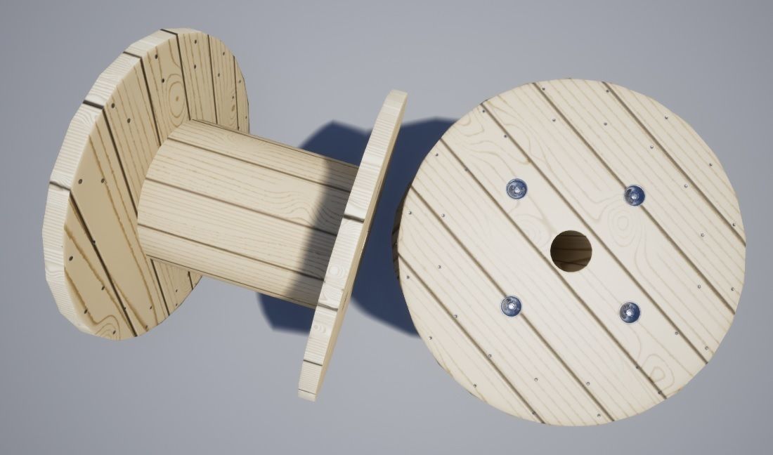 Two Cabledrum game assets Low-poly 3D model_4