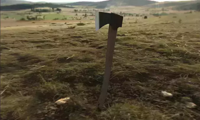 Highly Textured Weapon Axe Almost Used In Every Game