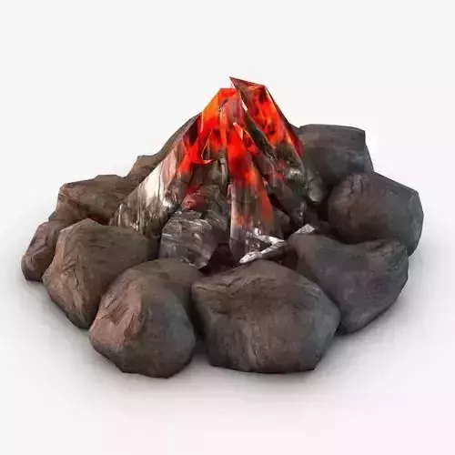 Bonfire fire pit 3D model