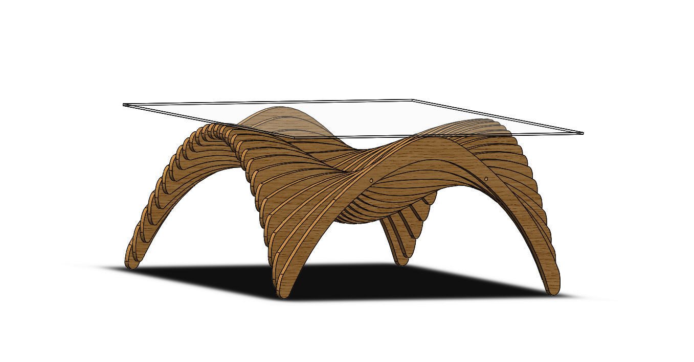 Table parametric H 3D model_4