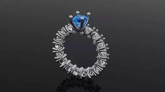 Ring 1 sapphire and diamond
