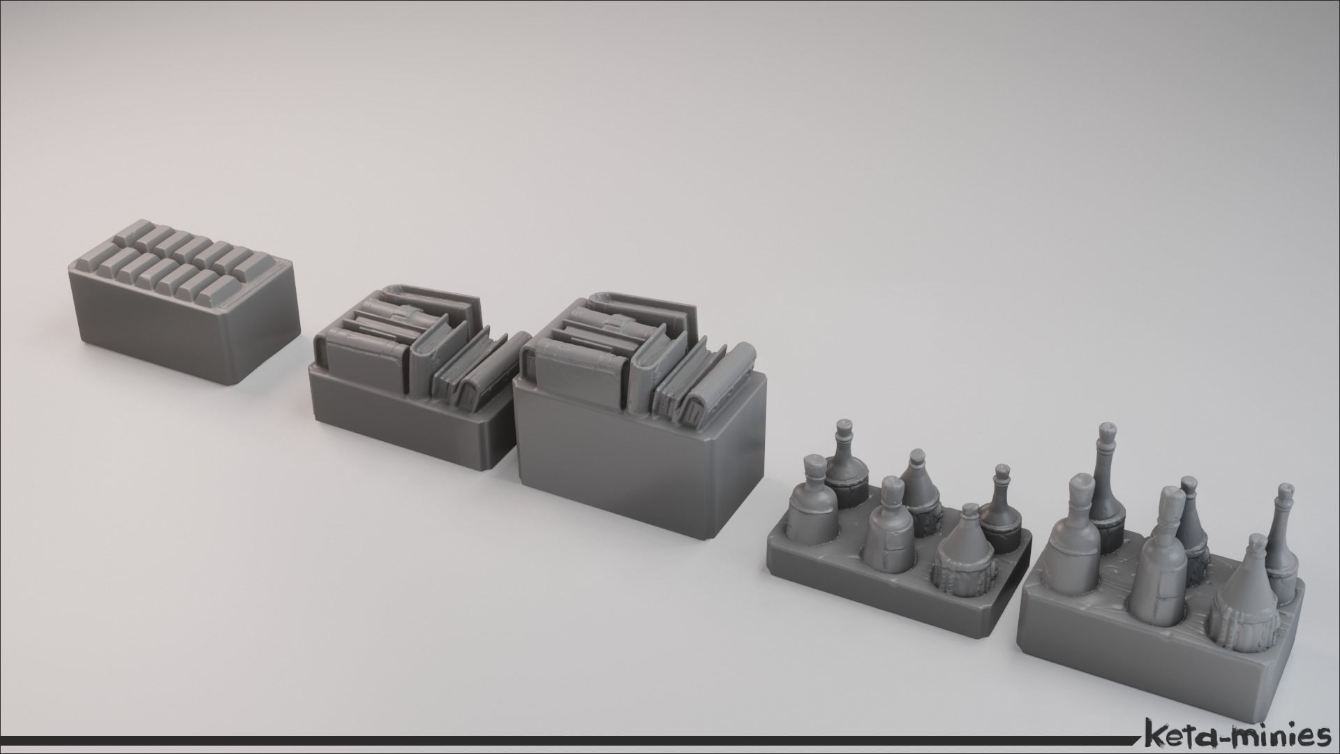 Medieval Crate COMBO Pack  3D print model_6