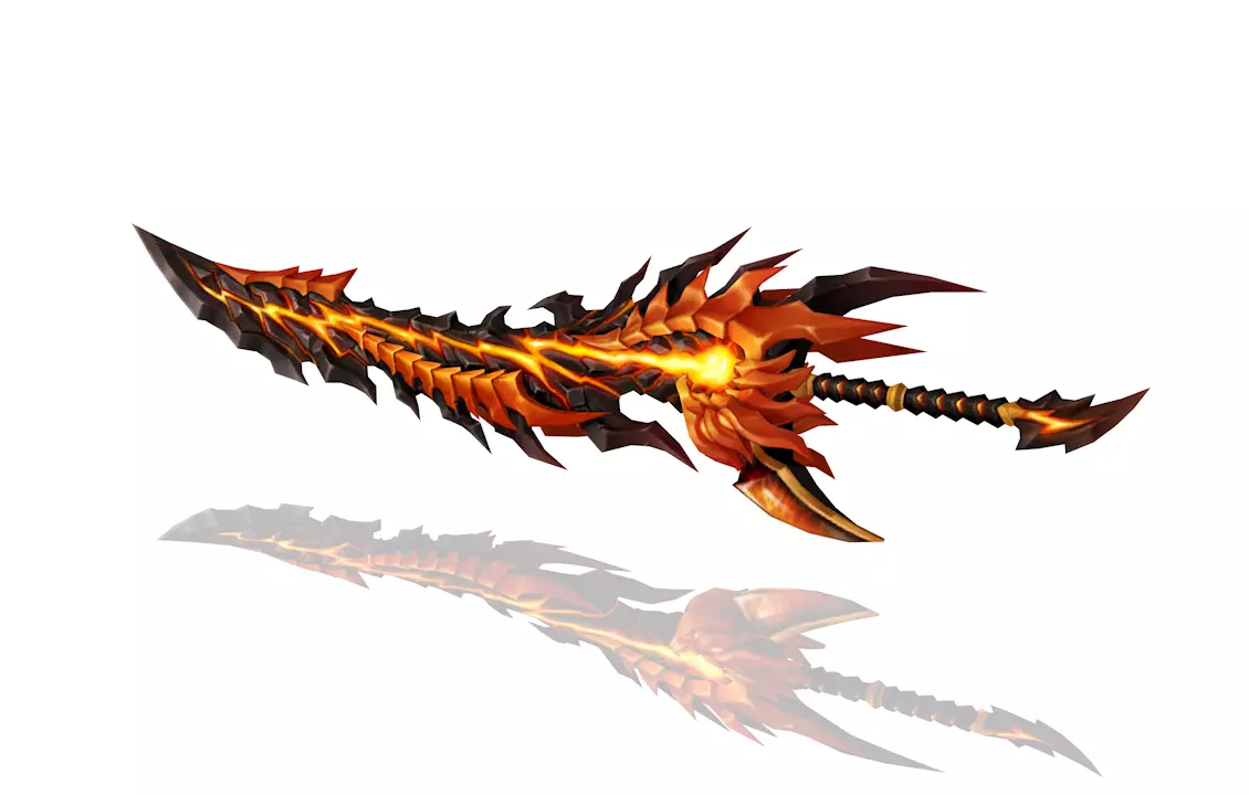 Infernal Long Sword Low-poly 3D model_0