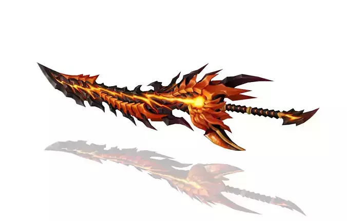 Infernal Long Sword Low-poly 3D model
