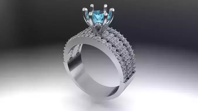 Ring 3 topaz and diamond engagement