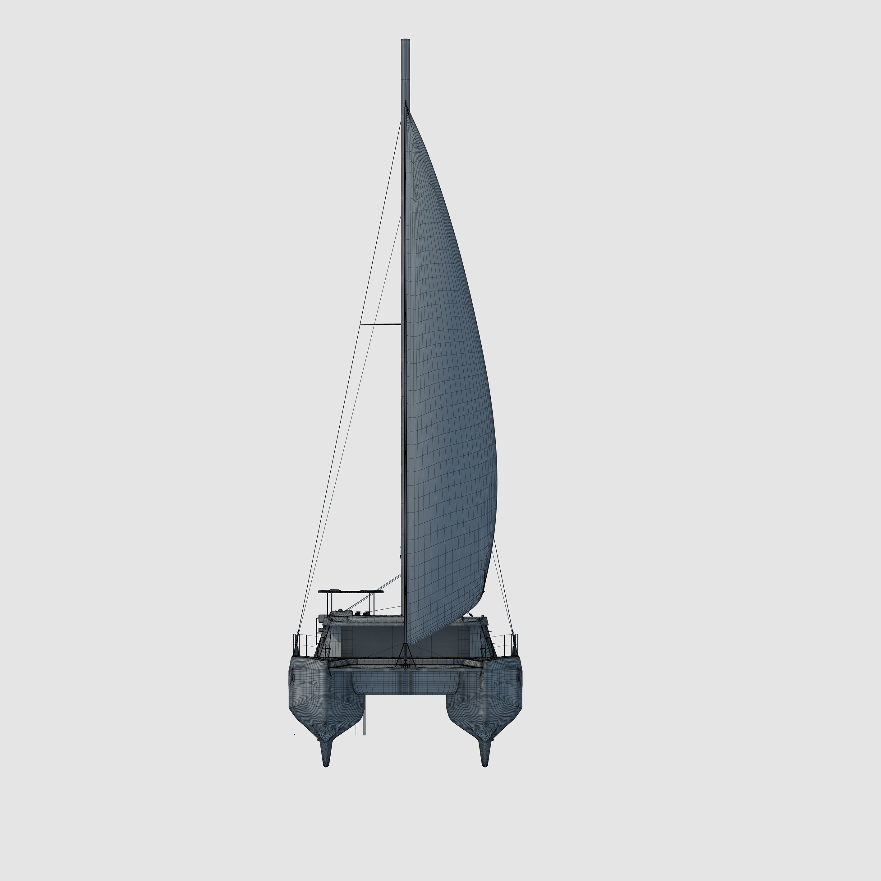 Leopard 45 catamaran 3D model_6