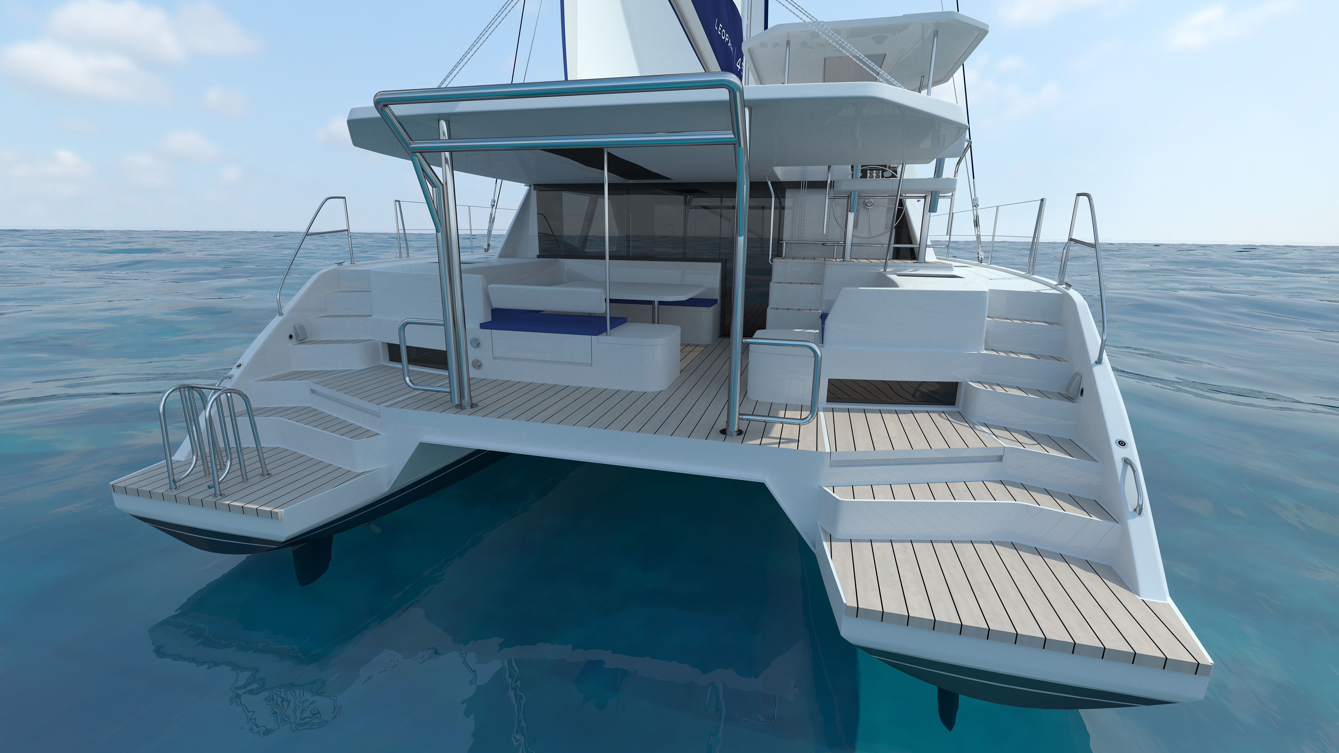 Leopard 45 catamaran 3D model_3