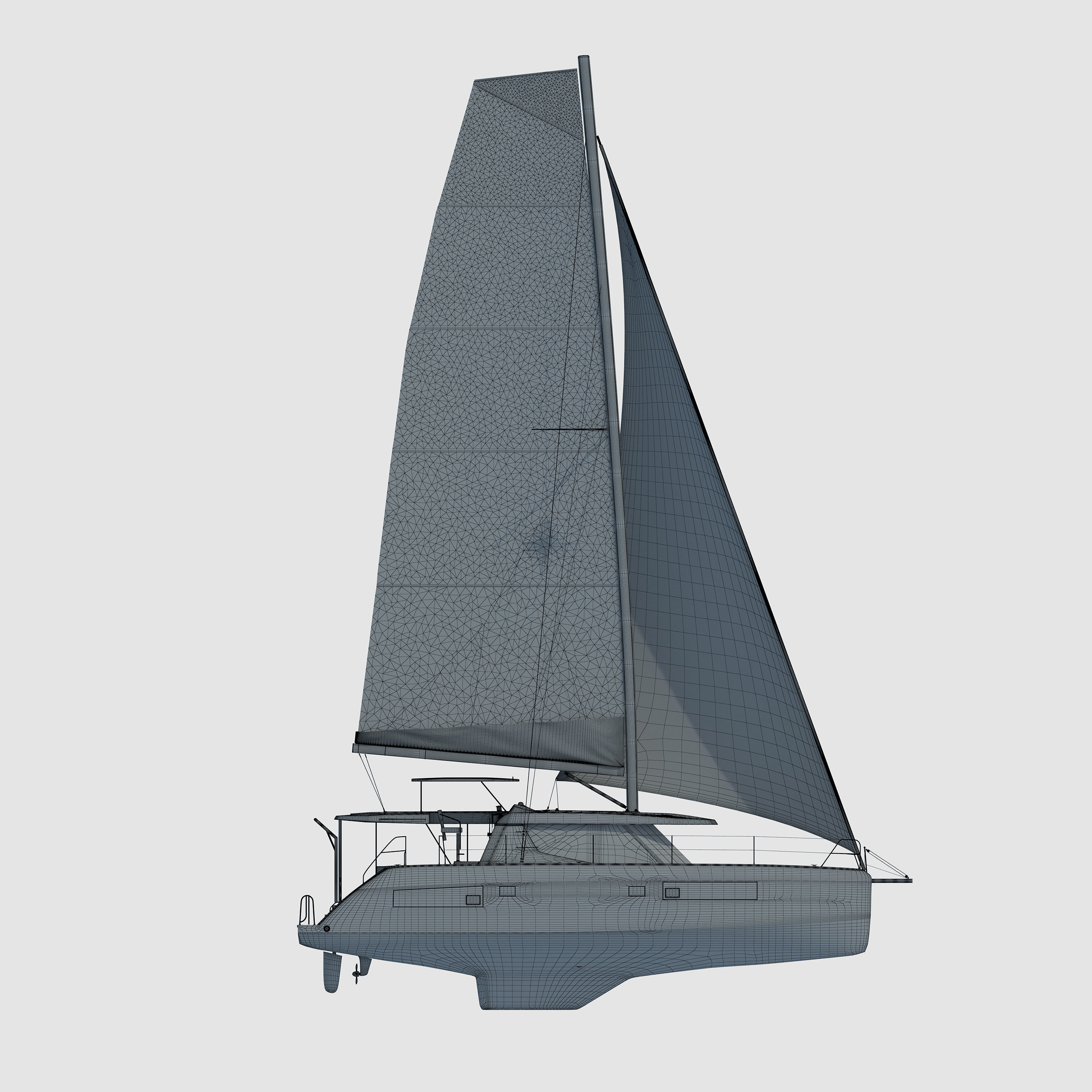 Leopard 45 catamaran 3D model_7