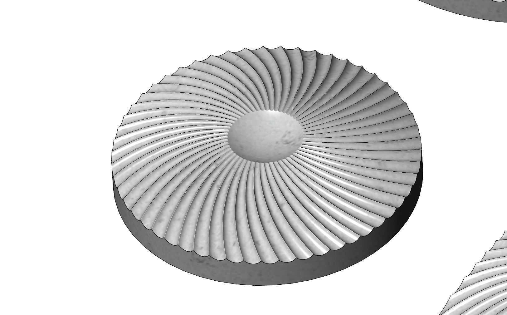 Spiral pattern panel or tile 3D print model_8