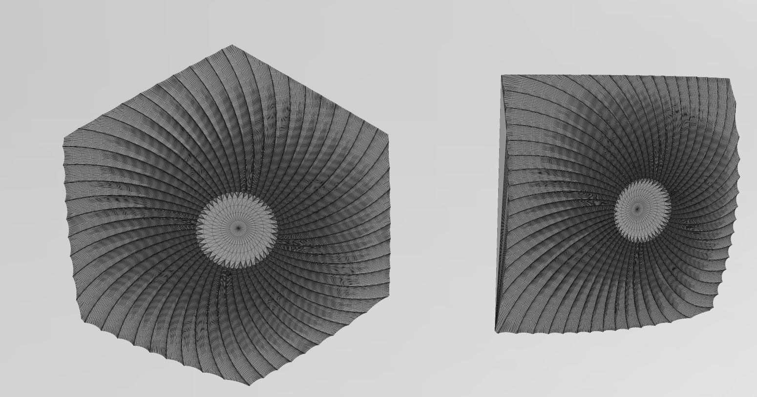 Spiral pattern panel or tile 3D print model_16