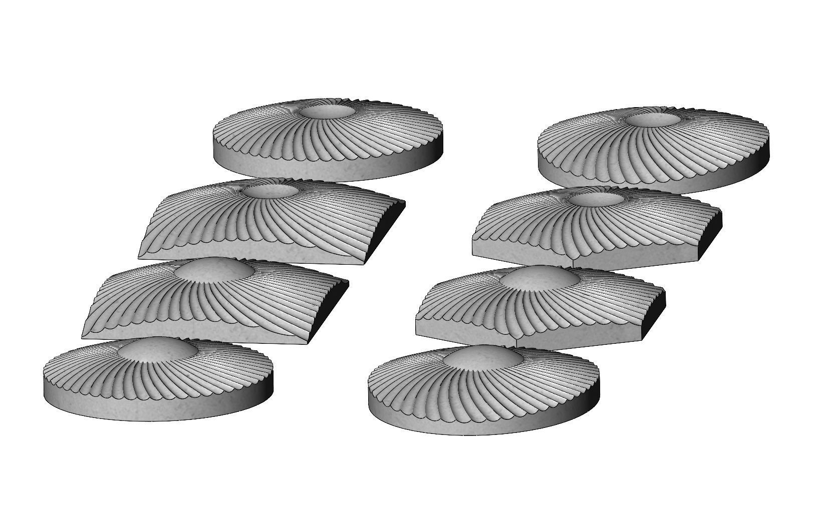 Spiral pattern panel or tile 3D print model_12
