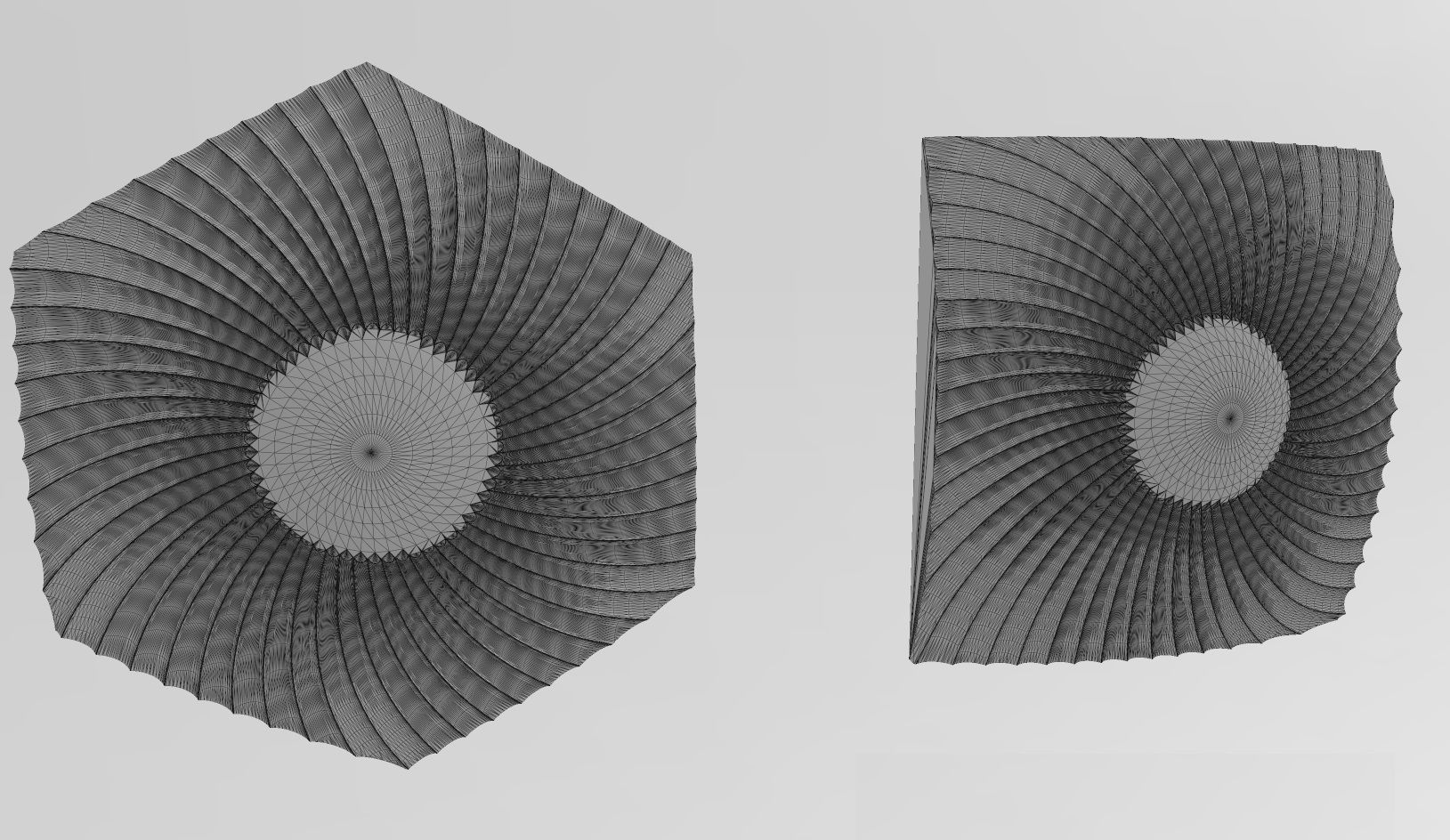 Spiral pattern panel or tile 3D print model_15