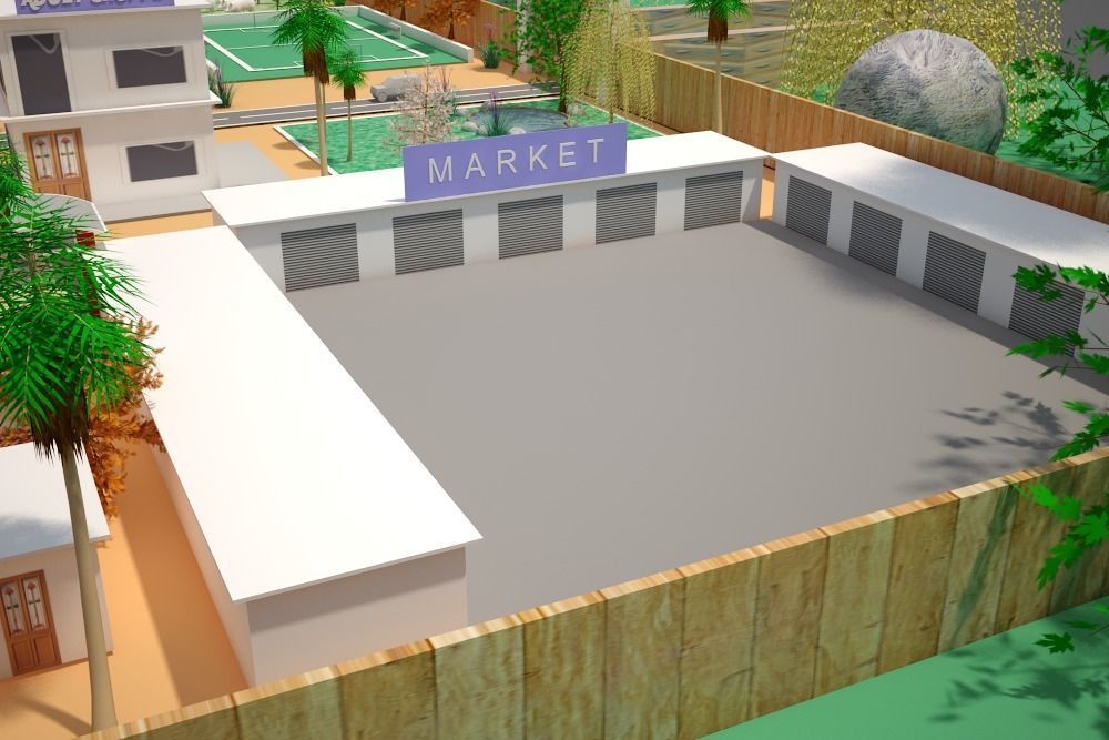 3d model of an Imaginary Town 3D model_29