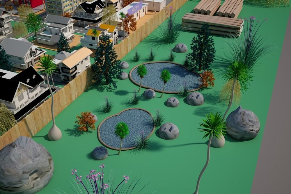 3d model of an Imaginary Town 3D model_19
